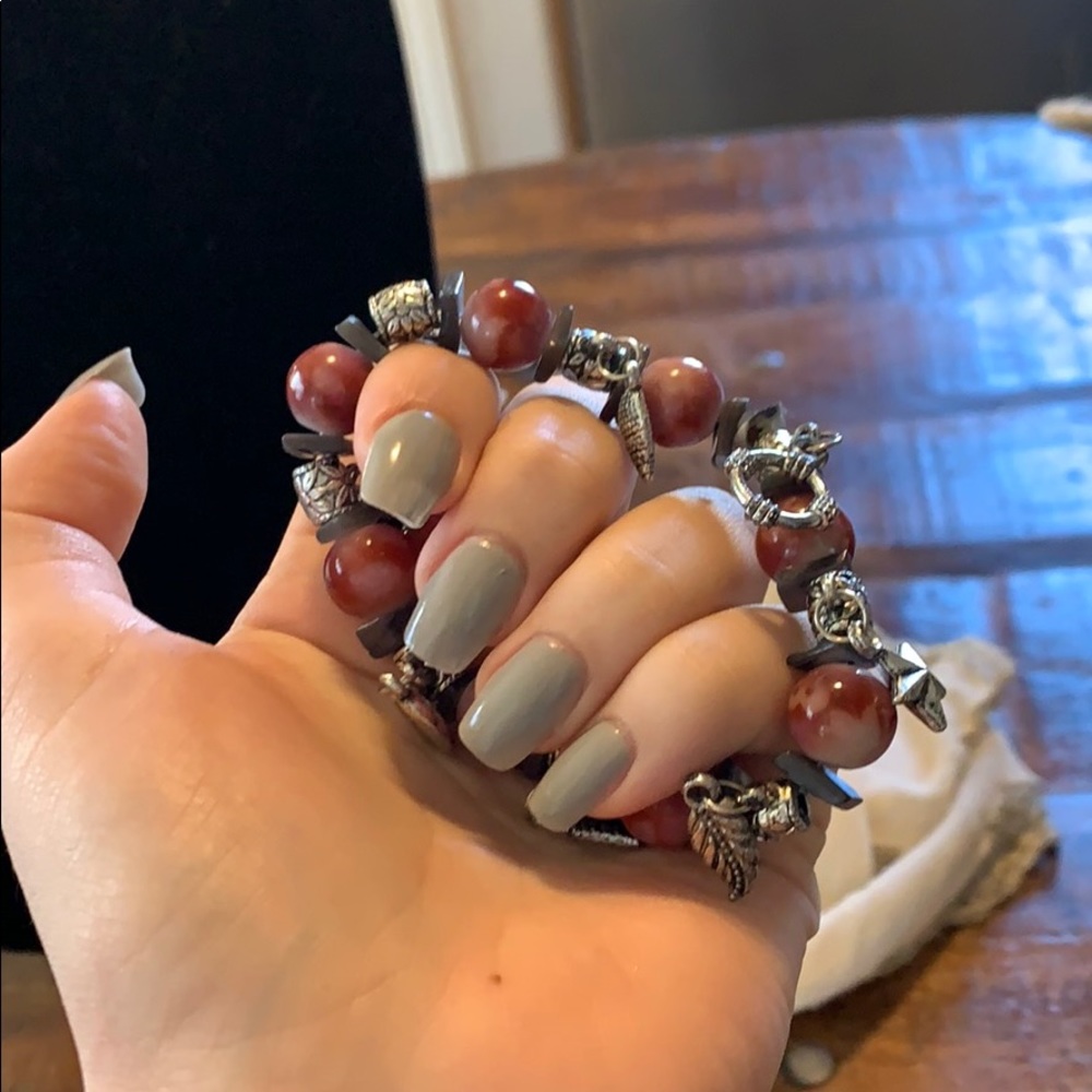 Different chunky bracelets